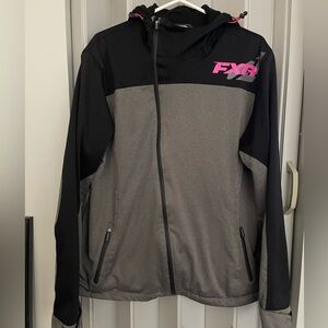 Women’s FXR Black & Gray Hooded Softshell Jacket